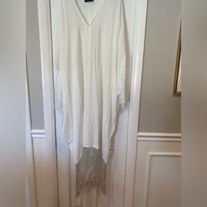 WHITE WHITE luxury Kaftan Heavy Drama